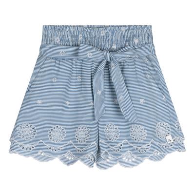Stripe Embroidery short