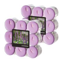 Geur theelichtjes/waxinelichtjes - 36x - Lavender aroma - 4,5 branduren