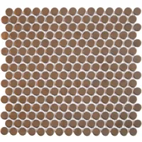 The Mosaic Factory Venice Pennyround Mozaiek Tegel Rond - Brons Metallic 315x294 mm