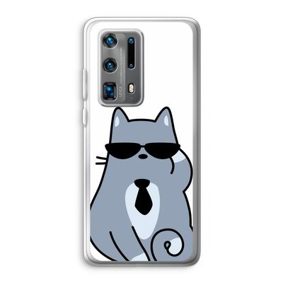 Cool cat: Huawei P40 Pro Plus Transparant Hoesje
