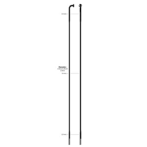 Sapim Spaak 14-260L Race RVS zwart zonder nippel (100st)