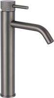 Saqu Crossed verhoogde wastafelmengkraan gunmetal
