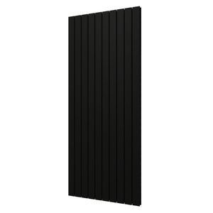 Designradiator Plieger Cavallino Retto Dubbel 1936 Watt Middenaansluiting 180x75,4 cm Mat Zwart