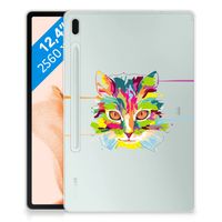 Samsung Galaxy Tab S7FE Tablet Back Cover Cat Color