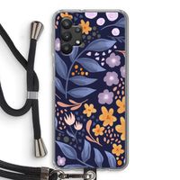 Flowers with blue leaves: Samsung Galaxy A32 5G Transparant Hoesje met koord