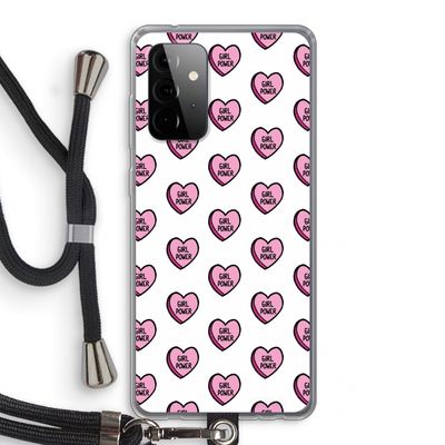 GIRL POWER: Samsung Galaxy A72 5G Transparant Hoesje met koord