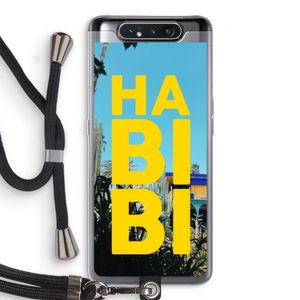 Habibi Majorelle : Samsung Galaxy A80 Transparant Hoesje met koord
