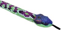 Pluche groen/paarse slangen knuffel 137 cm speelgoed   - - thumbnail