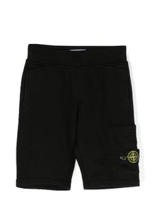 Stone Island Junior short de sport à patch logo - Noir