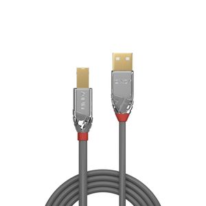 Lindy 36642 2m USB A USB A Mannelijk Mannelijk Grijs USB-kabel