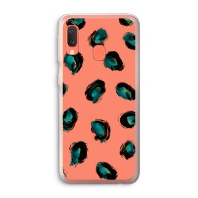 Pink Cheetah: Samsung Galaxy A20e Transparant Hoesje