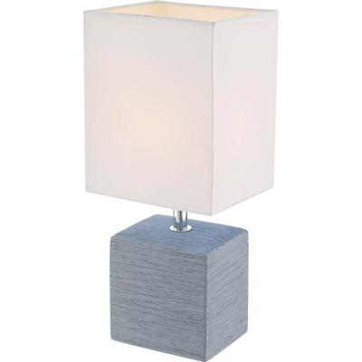 Globo Strakke tafellampGeri blauw met witte kap - 21676