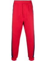 DSQUARED2 pantalon de jogging rayé en coton mélangé - Rouge