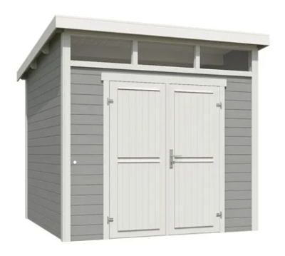 Blokhut Kibo 3 250x250 Platinum Grey-Wit - Outdoor life