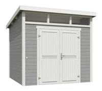 Blokhut Kibo 3 250x250 Platinum Grey-Wit - Outdoor life