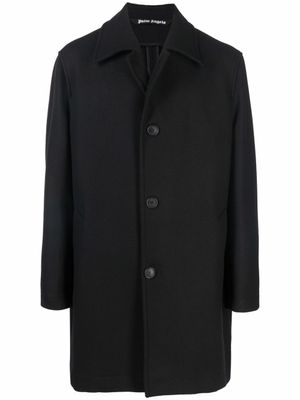 Palm Angels manteau à logo imprimé - Noir