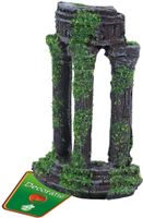 Boon Aquarium Ornament Ruïne met Mos - Polyresin Decor, 10cm, Duurzaam en Veilig Voor Vissen