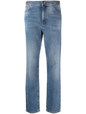 TWINSET jean droit à effet délavé - Bleu