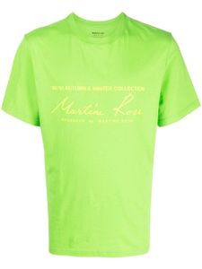 Martine Rose t-shirt en coton à logo imprimé - Vert