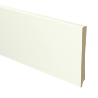 MDF Moderne plint 120x12 voorgelakt RAL9010 - lengte 240cm