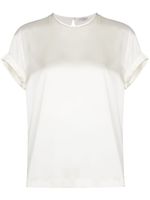 Brunello Cucinelli t-shirt en soie - Blanc