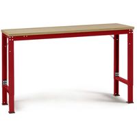 Manuflex AU7135.3003 Werk achtergrond tafel universele speciale met multiplex plaat, bxdxh = 2000 x 1200 x 722-1022 mm Robijn-rood - thumbnail