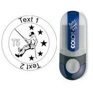 T5 - Stempel met tekst, rond Ø 25mm (Nr. 10)