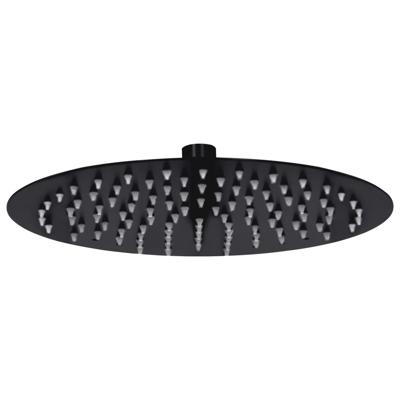 VidaXL Regendouchekop rond 25 cm roestvrij staal zwart
