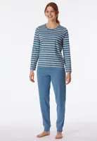 Schiesser dames pyjama blauw - Casual Essentials