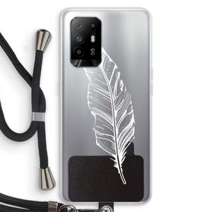 Pluim: Oppo A94 5G Transparant Hoesje met koord