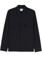 Calvin Klein Blouse met puntige kraag - Blauw - thumbnail