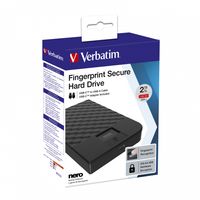 Verbatim Store n Go Fingerprint Secure 2 TB Externe harde schijf (2,5 inch) USB 3.2 Gen 1 Zwart 53651 - thumbnail