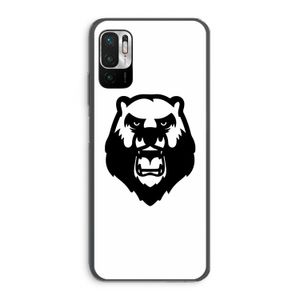 Angry Bear (white): Xiaomi Redmi Note 10 5G Transparant Hoesje