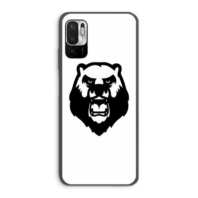 Angry Bear (white): Xiaomi Redmi Note 10 5G Transparant Hoesje