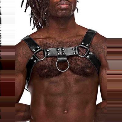 Male Power Ram - Imitatie Leer Harnas - One Size - Zwart