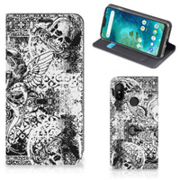 Mobiel BookCase Xiaomi Mi A2 Lite Skulls Angel - thumbnail