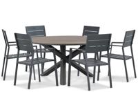 Lifestyle Stella/Ancona 150 cm rond dining tuinset 7-delig - thumbnail