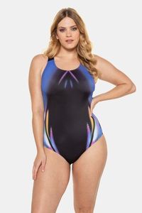 Ulla Popken Badpak, racerback, voering voor - Grote Maten