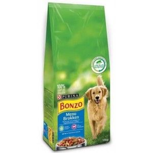 Bonzo Vitafit Menubrokken Adult hondenvoer kip groenten 15 kg