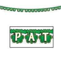 St. Patricks Day feestslinger - 205 x 11 cm - groen - van papier