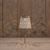 Anna&apos;s Collection Lantaarn solar metaal 1 led warm wit 12 x 12 x 28 cm zand