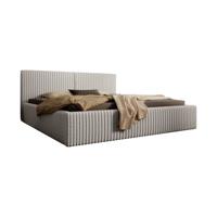 Meubella Tweepersoonsbed Infinity - Grijs - Fluffy ribstof - 180x200 cm