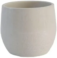 HS Potterie Lugo bloempot keramiek 14x13cm ivoor
