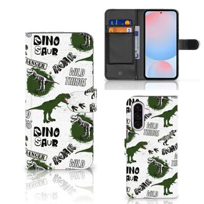 Telefoonhoesje | Met pasjeshouder | voor Samsung Galaxy A56 Dinosaurus