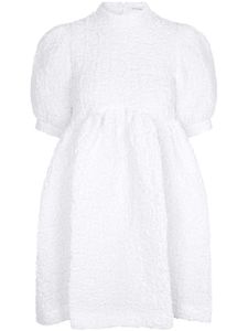 Cecilie Bahnsen robe courte Uma froncée - Blanc