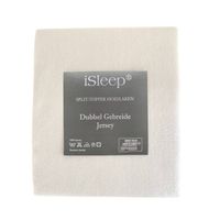 iSleep Split-Topper hoeslaken Dubbel Jersey Combed Yarn - 160x200/210 cm - Crème