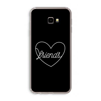 Friends heart black: Samsung Galaxy J4 Plus Transparant Hoesje