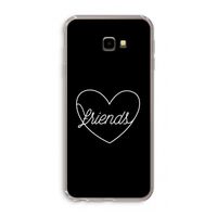Friends heart black: Samsung Galaxy J4 Plus Transparant Hoesje
