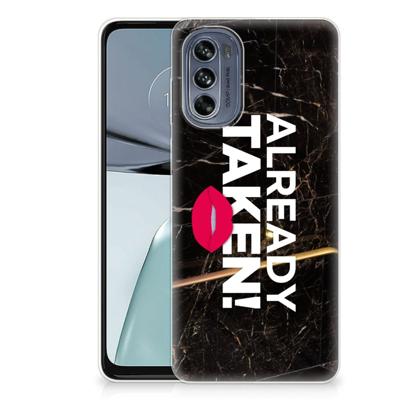 Motorola Moto G62 5G | Siliconen hoesje | met naam Already Taken Black
