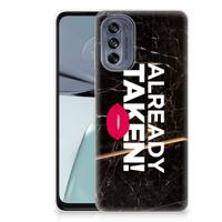 Motorola Moto G62 5G | Siliconen hoesje | met naam Already Taken Black